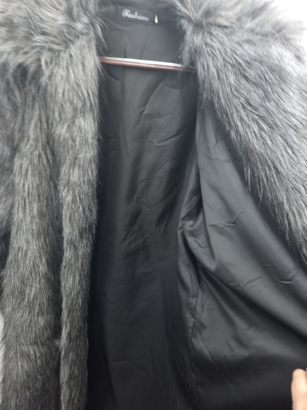 Fashion Nova Gray Faux Fur Teddy Coat - Picture 5 of 8